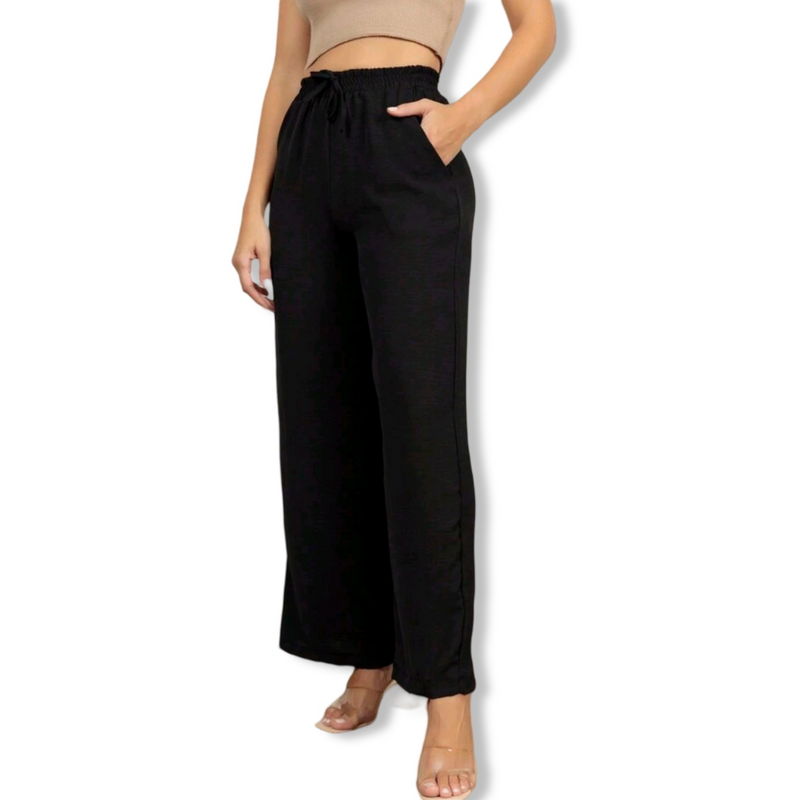 Calça pantalona feminina duna com bolso lateral