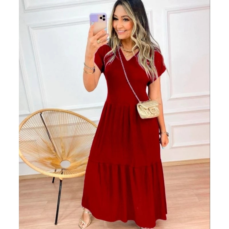 Vestido Feminino Midi em Malha